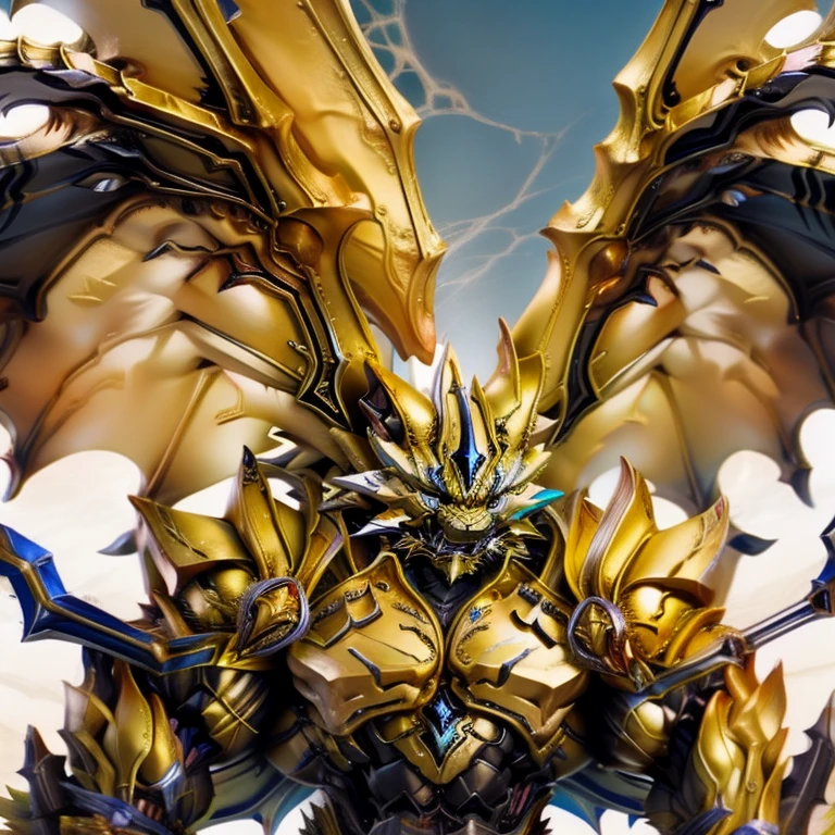 (Zeraora), (masterpiece, best quality, detailed:1.2), (nj5furry)
sparkling skin,
Vibrant colors, 4K,
GOLD armor,
Its full plate armor emphasizes the muscles.
big muscle (pecs, triceps, traps)
unusually developed muscular body,
body full of huge muscles.
showing off muscles,
pectorales enormes.
Exaggeratedly huge muscles.
Gigachad Muscular,
Very muscular, Large pecs, 
Spread wings,
It has wings.
have big wings.
has 10 large wings.
It has large golden wings.
The feathers on its wings are detailed and realistic. 