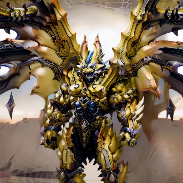 (Zeraora), (masterpiece, best quality, detailed:1.2), (nj5furry), (medieval armor:1.3)
sparkling skin,
Vibrant colors, 4K,
GOLD armor,
Its full plate armor emphasizes the muscles.
big muscle (pecs, triceps, traps)
unusually developed muscular body,
body full of huge muscles.
showing off muscles,
pectorales enormes.
Exaggeratedly huge muscles.
Gigachad Muscular,
Very muscular, Large pecs,
Spread wings,
It has wings.
have big wings.
has 10 large wings.
It has large golden wings.
The feathers on its wings are detailed and realistic.
