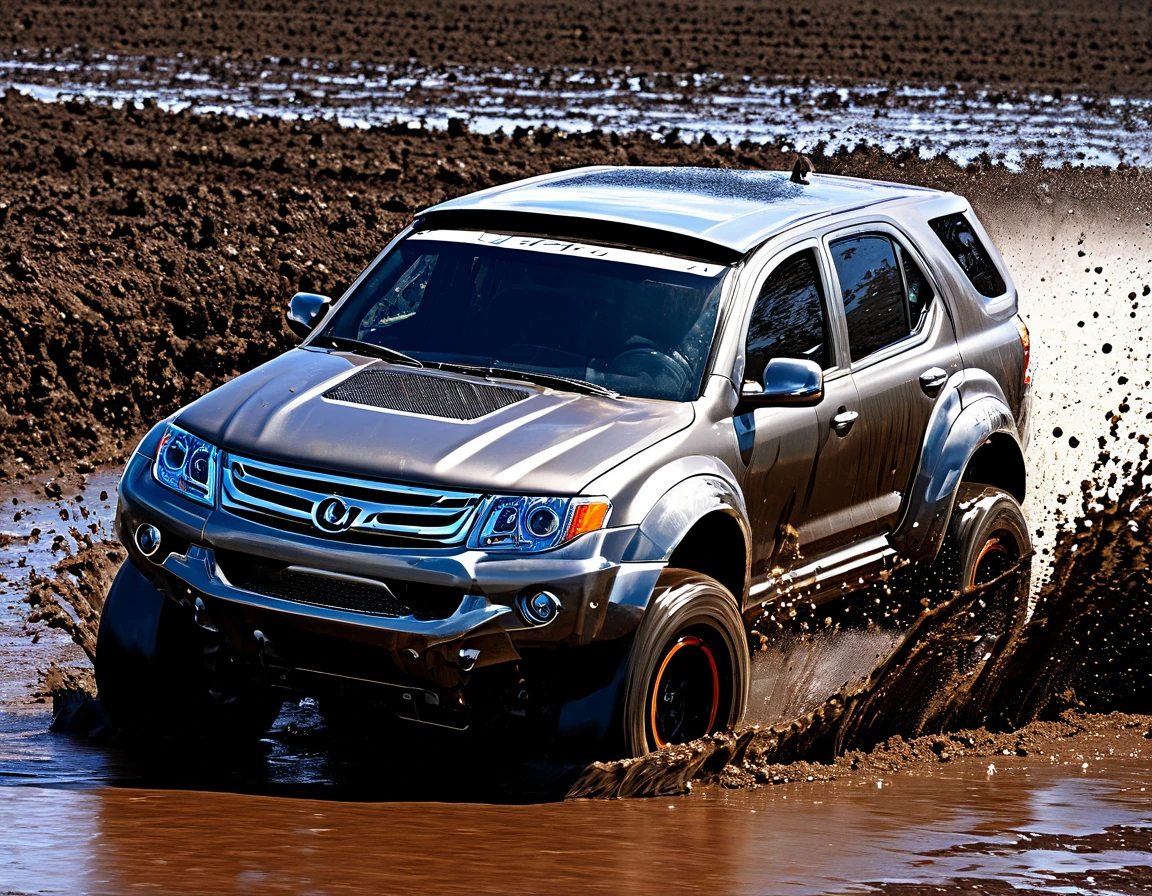 Liquid metal cars racing by, tires bouncing off liquid metal, and roads muddy with liquid metal,
