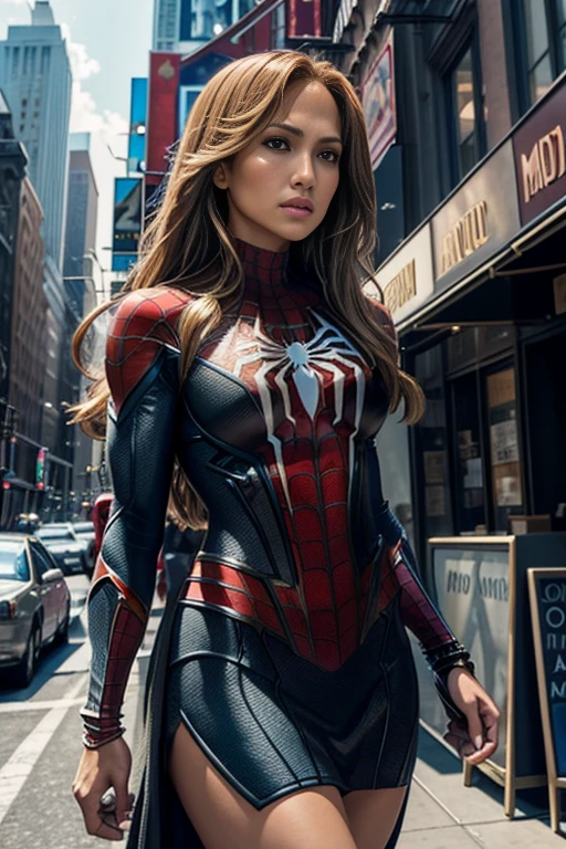 Jennifer Lopez、マーベルコミックの映画Poster、so beautiful、Movies about Spider-Man、sexy、whole body、Wearing a skirt、Premiere Date、Poster、belly buttonを突き出す、new york、She's wearing a ripped Spiderman suit、The suit is torn、Wearing a skirt、Red and black color scheme、dynamic、masterpiece、highest quality、Super detailed、Very detailed、Delicate and beautiful shine、Ultra-high resolution、Cinematic、break、breakドロップ、(Torn clothes:1.5)、(Wet clothes:1.4)、Bare shoulders、Real Rain、Wet Hair、belly button、Exposed Skin、sexyな肩を披露