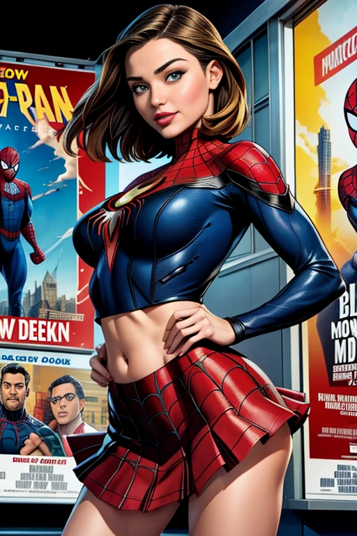 Miranda Kerr、マーベルコミックの映画Poster、so beautiful、Movies about Spider-Man、sexy、whole body、Wearing a skirt、Premiere Date、Poster、belly buttonを突き出す、new york、She's wearing a ripped Spiderman suit、The suit is torn、Wearing a skirt、Red and black color scheme、dynamic、masterpiece、highest quality、Super detailed、Very detailed、Delicate and beautiful shine、Ultra-high resolution、Cinematic、break、breakドロップ、(Torn clothes:1.5)、(Wet clothes:1.4)、Bare shoulders、Real Rain、Wet Hair、belly button、Exposed Skin、sexyな肩を披露