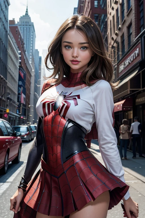 Miranda Kerr、マーベルコミックの映画Poster、so beautiful、Movies about Spider-Man、sexy、whole body、Wearing a skirt、Premiere Date、Poster、belly buttonを突き出す、new york、She&#39;s wearing a ripped Spiderman suit、The suit is torn、Wearing a skirt、Red and black color scheme、dynamic、masterpiece、highest quality、Super detailed、Very detailed、Delicate and beautiful shine、Ultra-high resolution、Cinematic、break、breakドロップ、(Torn clothes:1.5)、(Wet clothes:1.4)、Bare shoulders、Real Rain、Wet Hair、belly button、Exposed Skin、sexyな肩を披露