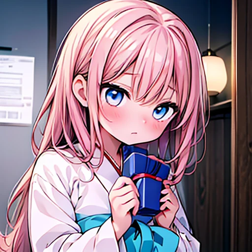 ((highest quality)), masterpiece, Ultra-high resolution, 8k,Show anime style , One, Soft Line Art, Digital Enhancement, shojo anime touch, shojo manga core, Flowing fabric, close, Soft Drawing, (Ultra-Definition Digital Anime Art), Clear facial depiction, ((Super detailed girl cartoon character art)), (Ultra-detailed manga style), highest qualityの色,Upper body close-up、One woman,24-years-old,Profile of a woman in a yukata squatting and holding fireworks