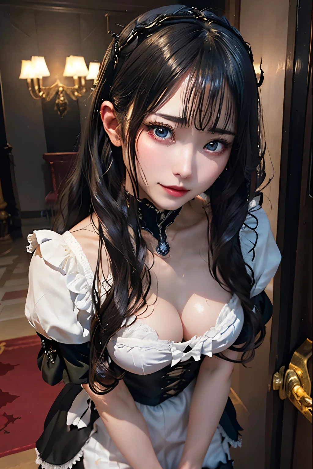 ハードDark Gothicメイク、Deep Night Sky、Horror、Black dark eyeshadow、cry、sad、Good skin radiance、Dark Gothicメイク、Dark smile、palace、The beauty of fragrance、24-years-old、Expressions of intense sexual pleasure、Embarrassed look、Dark Gothic、Obscene language、highest quality、Expression of sexual pleasure amid suffering、Drunk face、紫のMaid clothes、Mysterious、Noble、The face of someone who is holding in the toilet、sexy、Loving smile、Twin tail hair、Right blue eye, Left eye is red、Super seductive pose、Platform Heel Shoes、Heavy makeup、Gothic ****ta Clothing、A little slimmer、Silver Hair、Long Hair Straight Hair、Cute Gothic ****ta Dress、Beautiful Face、elegant features、Fascinating face、Stained glassが背景、Chest glistening with sweat、The room is dark、goth long dress、Bell Sleeves、Wizard Sleeve、Decadent look、Sexually excited expression、Glossy thighs wet with water、Thighs that are wet and shiny with oil、Background of a room full of roses、sad表情、Rose Maiden、The embroidery is pink、The dress has pink embroidery、Thigh-high socks、Knee-high socks、Gentle expression、Dark black eyeshadow、despicable act、Stained glassと薔薇背景、thighs are a little thin、Female Duo、Female couple、dark church background、Stained glass、Black metal world、Dark Castle、Dark Room、Slender body、upright、walk、Are standing、gothic long dresaid clothes、Victorian dresses、Her thighs glisten with sweat、My body is wet and shiny、Lots of glitter on the thighs、sweating、My thighs are sticky from sweating、Sweat glistens on the thighs, The whole body is sweaty and shiny、Quite sweaty、My thighs are sweaty、My thighs are so wet、My thighs are shining with sweat、A lot of sweat glistens all over the body、Small breasts、Thick knee-length dress、Slightly hides the bust、Thighs are glamorous、Dynamic Angle、