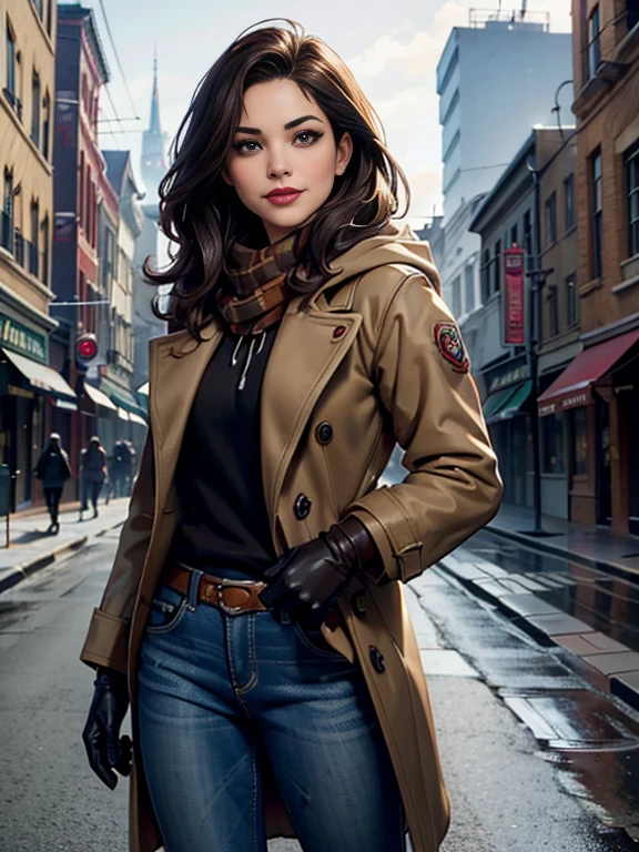 Kristin Kreuk、(masterpiece:1.0)、(highest quality:1.2)、(Dark Shot:1.3)、Classic Rogue、1991 Rogue X-Men、1 girl、Only one person、Head to Toe、standing on street corner、Elegant pose、(clothing: Brown winter coat、Brown hood、Down lining、White scarf、gloves、jeans) Medium Hair、Brown Hair、Wavy Hair、1 grey hair、Green Eyeischievous look、Grin、Spread your lips、Red lipstick、Heavy makeup、Confident expression、Backlight、(realism: 1.5)、(realism: 1.4)、(Messy: 1.4)、8k、Very detailed、Detailed beautiful woman、(background: midnight、It&#39;s snowing、Downtown New York、Snowy Night)、Official Art、Very detailedな CG Unity 8k 壁紙、Perfect lighting、colorful、超High resolution、photograph、8k、High resolution、Kodak Portrait 400、Film Grain、ぼやけたbackground、(Bokeh:1.2)、(Bright colors:1.2)、Film Grain:1.2、(warm color、warm colorトーン:1.2)、(カラーphotograph)、プロのphotograph