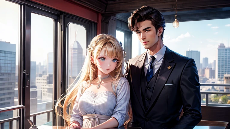 A beautifful girl with a handsome boy