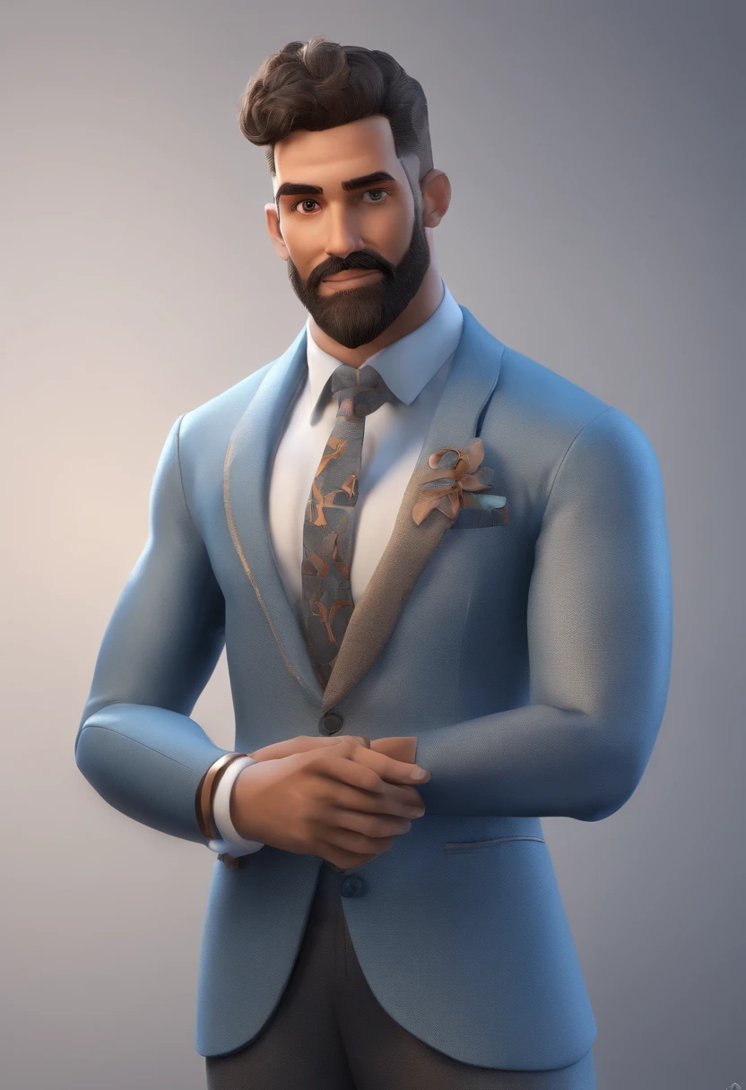 Personaje de dibujos animados de un hombre con camisa azul, animation character, personaje estilizado, animation style rendering, 3D estilizado, drake renderizado, Render 3D estilizado, Toon render keyshot, Personaje 3D, Personaje 3D, Stylized 3D rendering, renderizado de personajes 3d, personaje animado, Close-up character, Pose del personaje, (Estilo Pixar) (parte maestra:1.2) (bokeh) (mejor calidad) (piel detallada) (textura detallada) (8K) (arcilla) (cinematic lighting) (Sharp focus