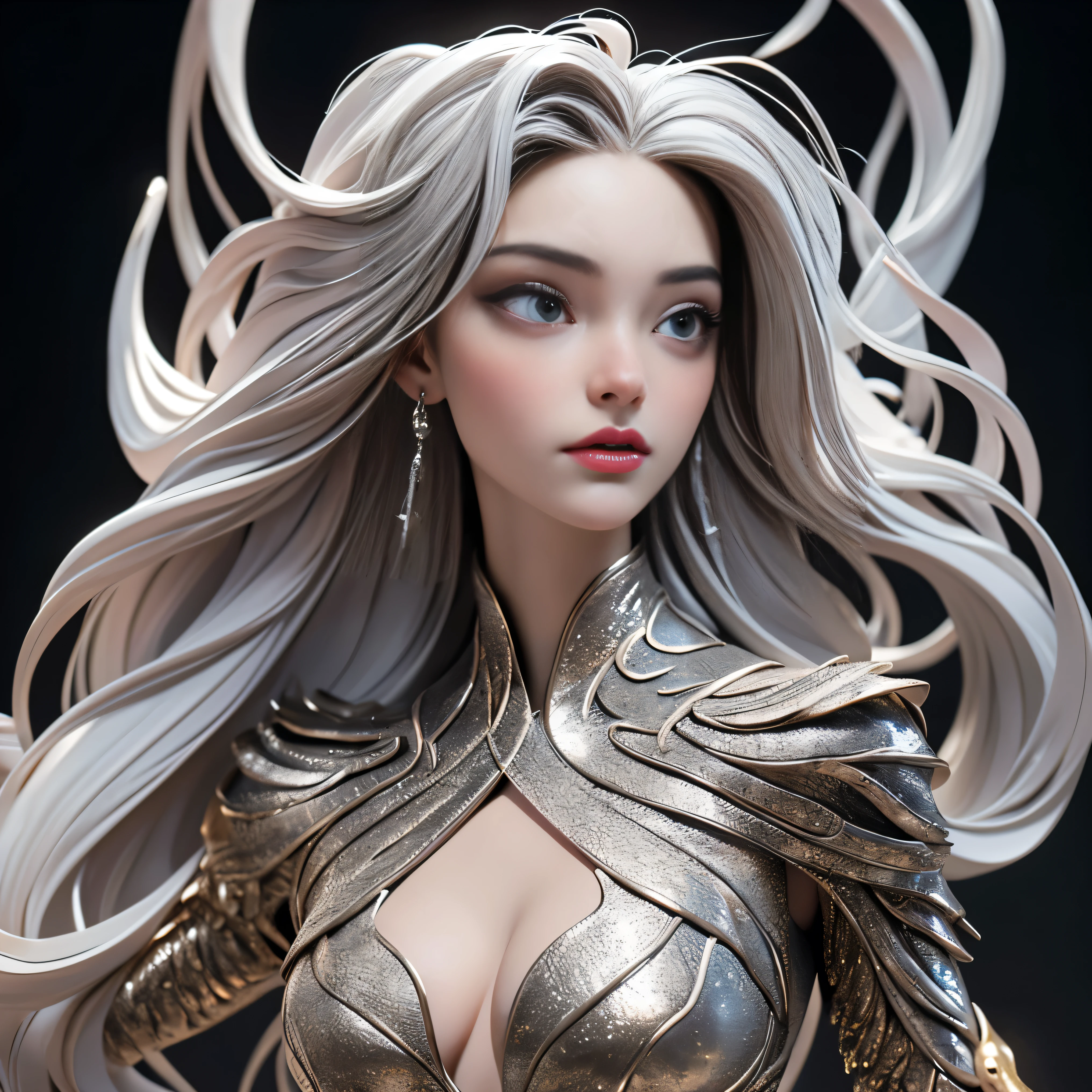 a beautiful young woman with a liquid metal body, her body constantly collapsing and regenerating, silver and shimmering, in a dark dungeon, highly detailed, masterpiece, photorealistic, digital art, fantasy, science fiction, hyper detailed, cinematic lighting, dramatic, mysterious, silver liquid metal, molten, flowing, glowing, ethereal, otherworldly, intricate details, porcelain skin, flawless complexion, striking features, piercing eyes, full lips, elegant pose, dynamic, powerful, mesmerizing, awe-inspiring, (best quality, 4k, 8k, highres, masterpiece:1.2), ultra-detailed, (realistic, photorealistic, photo-realistic:1.37), HDR, UHD, studio lighting, ultra-fine painting, sharp focus, physically-based rendering, extreme detail description, professional, vivid colors, bokeh