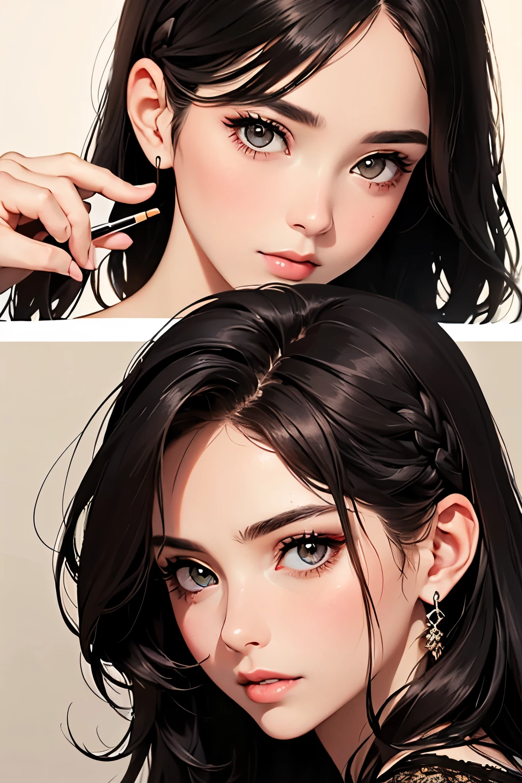 highest quality、High resolution、Detailed Background、(Beautiful face in every detail:1.4)、Anatomically correct、(Detailed facial expressions)、(fine grain:1.2)、Beautiful woman in her 40s、(Highly detailed face:1.4)、Wearing sunglasses、Brown Hair、Black Hair、Holding a cigarette、Bobcut、Braided long hair、Wavy Hairstyle、well-groomed eyebrows,eye make up、Lip Makeup、Act like an adult、Elegance on board、Calm atmosphere、(Fits on one screen)