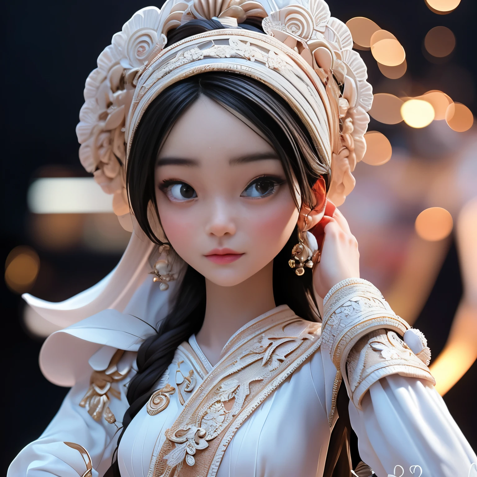 (Highly detailed body、Highly detailed face、highest quality:1.2)、woman、Looking at the audience、Medium Shot、