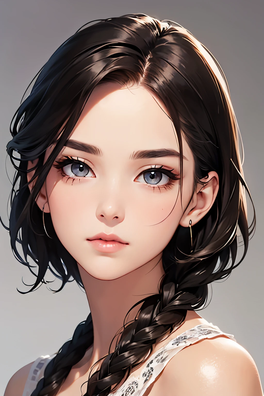 highest quality、High resolution、Detailed Background、(Beautiful face in every detail:1.4)、Anatomically correct、(Detailed facial expressions)、(fine grain:1.2)、Beautiful Madame in her 50s、(Highly detailed face:1.4)、The gesture of brushing back hair、Brown Hair、Black Hair、Bobcut、Braided long hair、Wavy Hairstyle、well-groomed eyebrows,eye make up、Lip Makeup、Adult behavior、Elegance on board、Calm atmosphere、(Fits on one screen)
