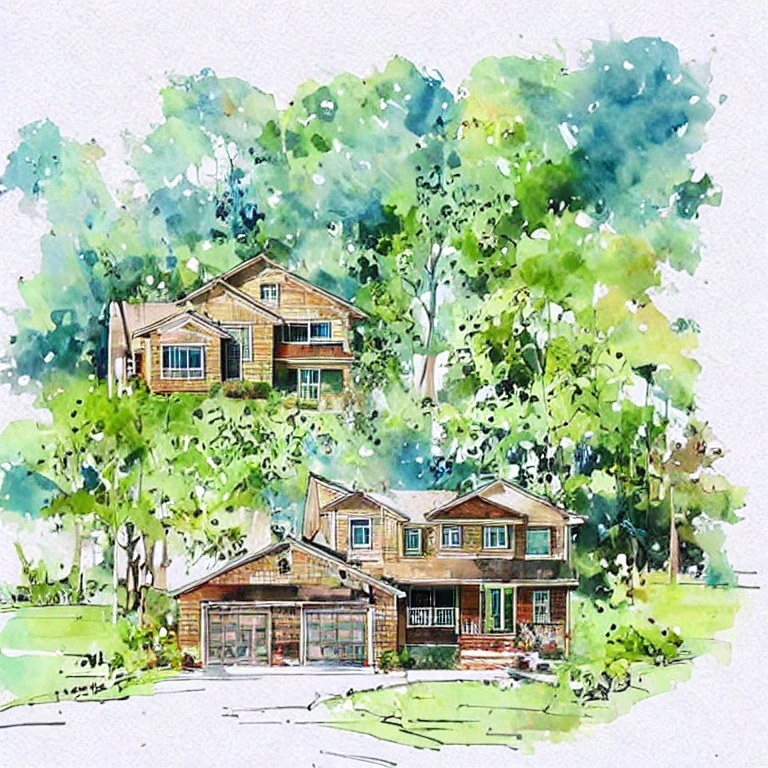 (masterpiece, best quality:1.2), KTHOUSE Style - Water color sketch, Water color style