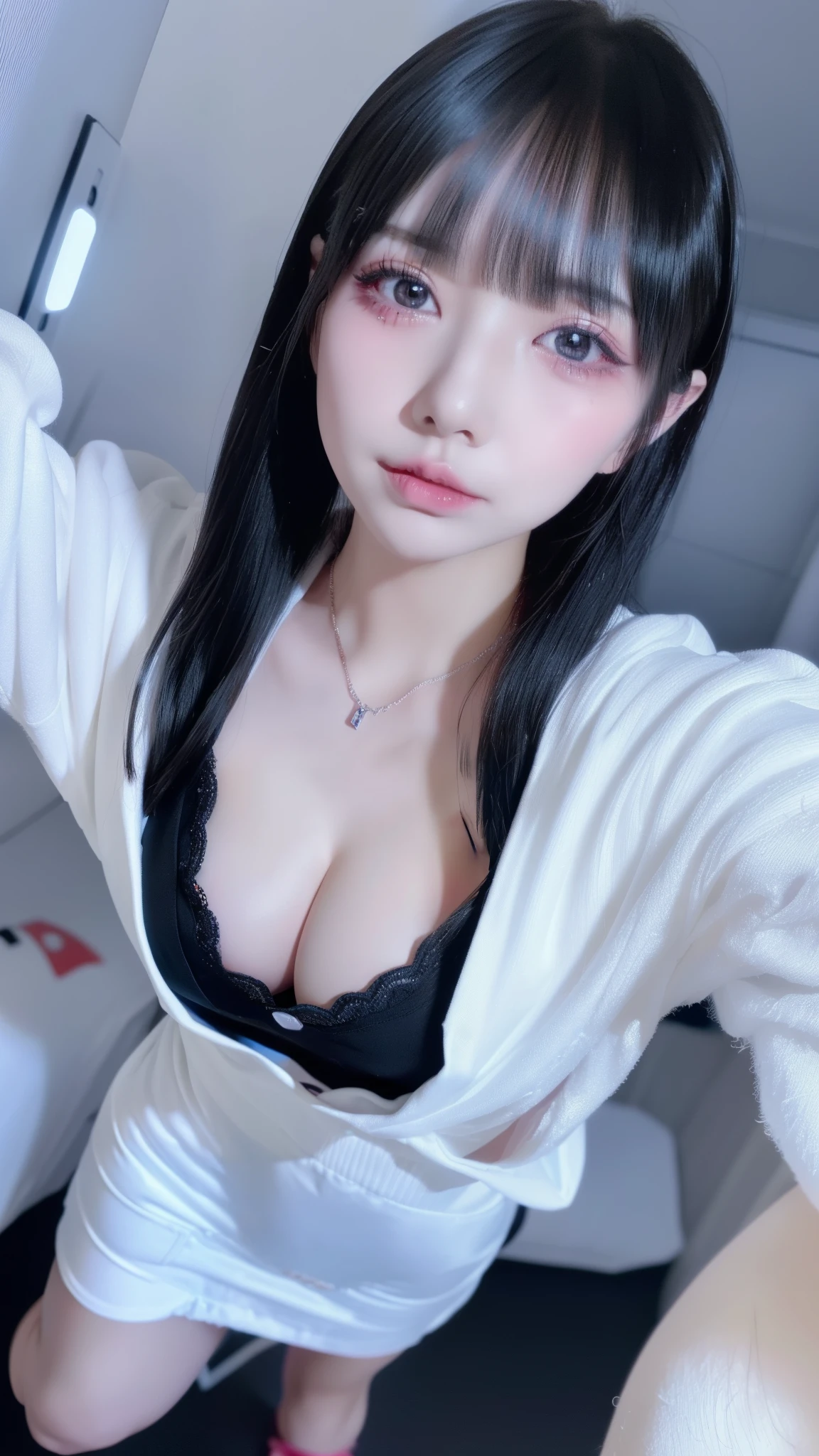 (mega boobs:1.5), (((Safe and secure、Zero Two、everyone、safety sensor、Absolutely safe、sffns:1.8, SFW:1.8, safety)))、
masterpiece、Official Art:1.2, highest quality, Ultra-high resolution , employment、ultra employment、8k, 32k、Main light at 45 degrees from the front,Subsidy Light、Soft Backlight、Colour palette to suit your space、Lighting that matches the atmosphere of the space, Accurate human body、Correct five-finger、RAW Photos、reality: 1.4, Written boundary depth, chromatic aberration, Caustics, Wide Light, Cinema lighting、Ambient Lighting、Detailed Background、Background Blur、

( One Girl、Girl with long hair、Beautiful Japanese Woman、 jirai make up:1.3, Colored contact lenses、Lip gloss, eyebrow、Long eyelashes、Jirai Girl, Jirai Type Makeup:1.3、Long black hair)、Latex sexy nurse uniform、((Oily skin:1,5)), Oval Face, pore,(Sparkly red glitter gloss eyeliner:1.1),High school girl uniform、18-year-old、

(Big cleavage、Absolute area、night:1.5, full shot:1.8, Away from Camera:1.8、Are standing、sexy pose、From head to toe:1.8), 