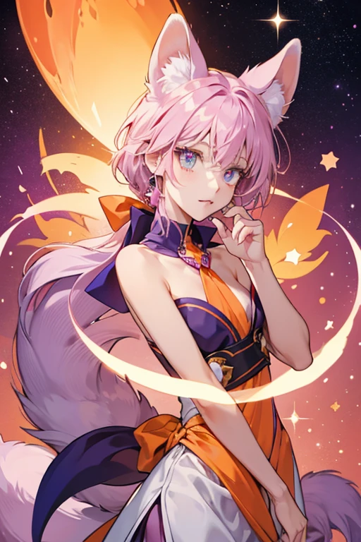 Nix is a girl ferret with a light purple body, pink hands and black inner ears and tail tip. Her Jewel Eyes are made out of orange sardonyxes. For her attire, she wears a light blue scarf with an orange star-shaped sardonyx jewel attached around her neck. SPARKLE; GLITTER