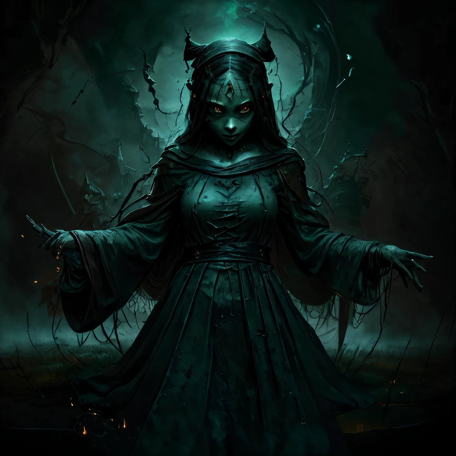 fantasy art 8k,masterpiece, magic, anime, cartoon, creature, best quality, trending on artstation,1baby girl being born from the abyss of the shadows of the void,2two creepy ghoulish nurses,souls I watch the birth of the baby,baby crib,baby care creepy ghoulish nurses,sinister,lurid,wraith green souls,night sister mother scarlet witch,Little kid girl, wearing black-and-red, mummy-like tattered robe adorned with ancient markings, face is obscured by a mask or hood, (glowing green eyes), ((levitating)), high detail, sharp focus, dramatic, photorealistic painting art ,all people green souls,lurid,necromace,green aura,fight pose,all wraith control,fantasy art 8k,masterpiece,score_9,score_8,score_7,score_8_up,score_7_up,score_6_up, commentary, commentary request creatures,marvel,blood coven,nurse dress,nurse cap,nurse mask