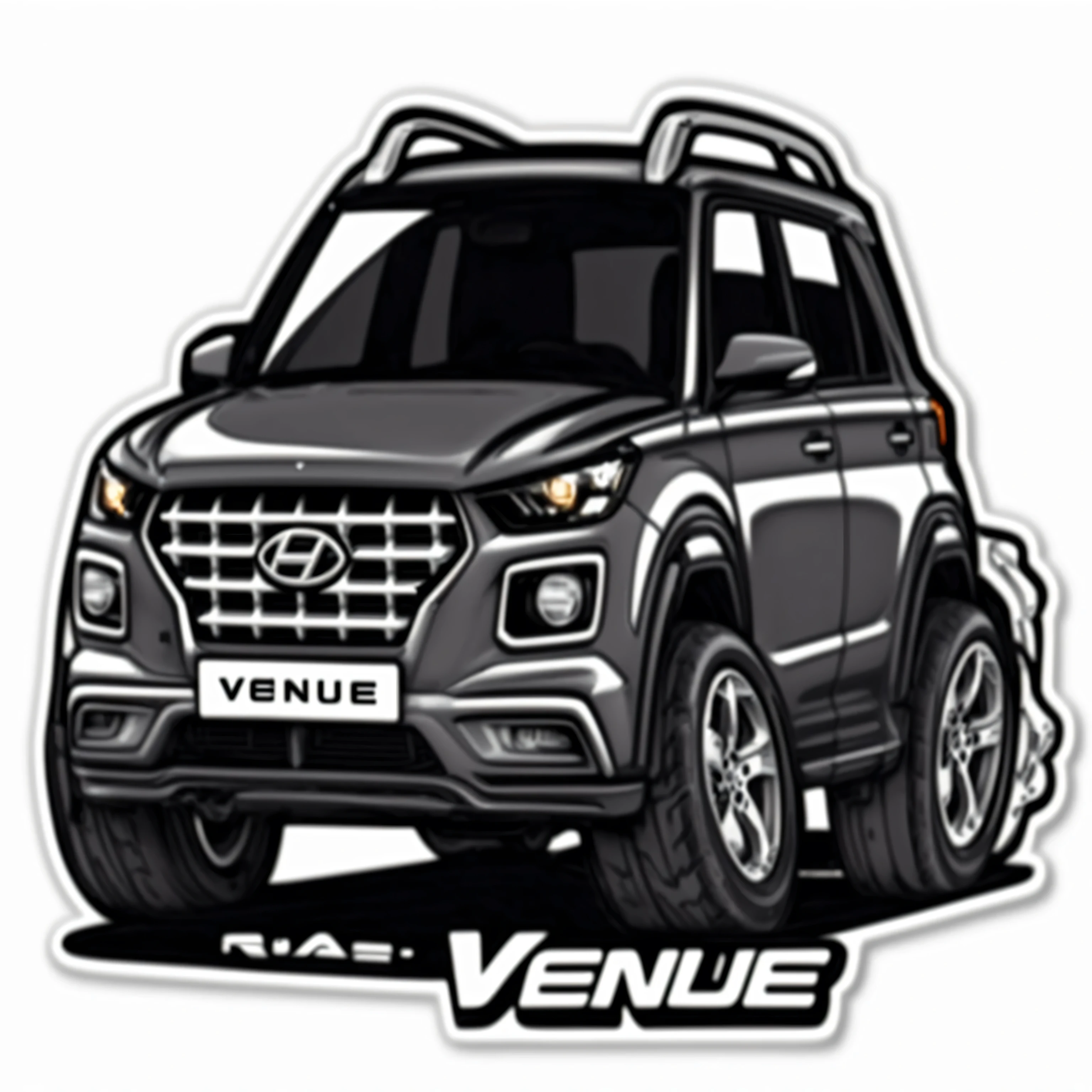a car sticker,It says venur, Vehicle illustration, trending on Vehicle Design, 🪔 🎨;🌞🌄, Versatile, Vehicle concept photos!!, New Cars, 2018, 2 0 1 8, Vehicle introduction, Main Street, Vehicle Design, Sticker concept design, new design, author:Tom Wänerstrand