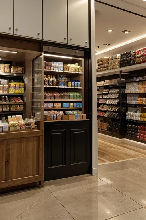 imported things store design , lleva un letrero con el nombre "JANEDERE"
