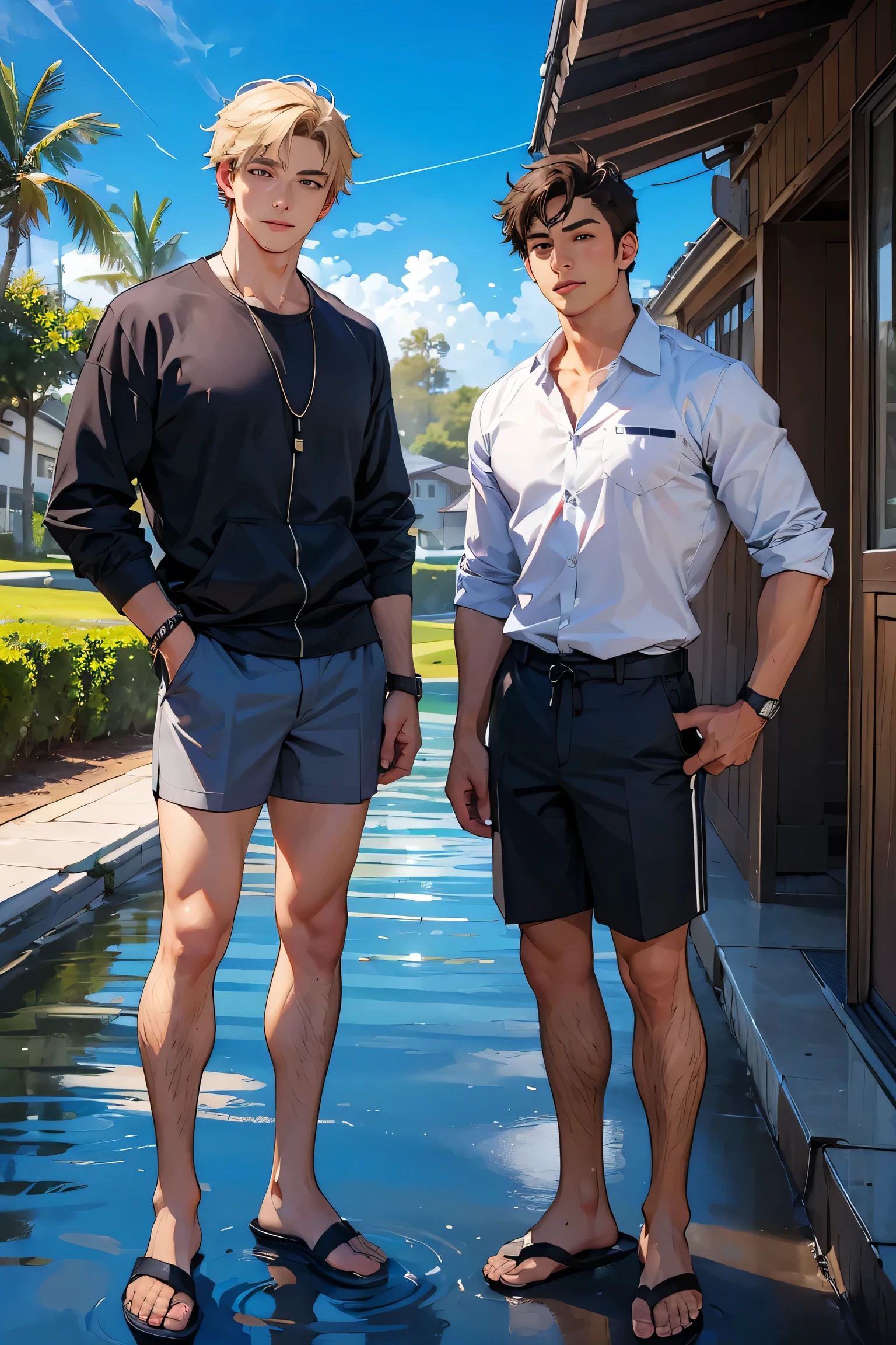1boy handsome men ,vacation home