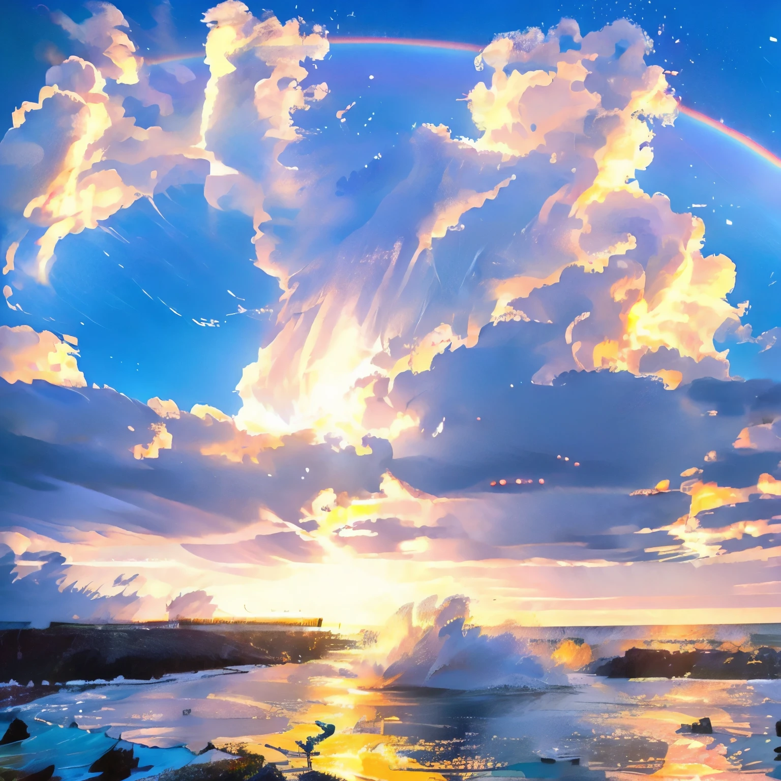 null、One big rainbow、cloud、Fantastic Light、Water is rising、Big Waves、Dolphin