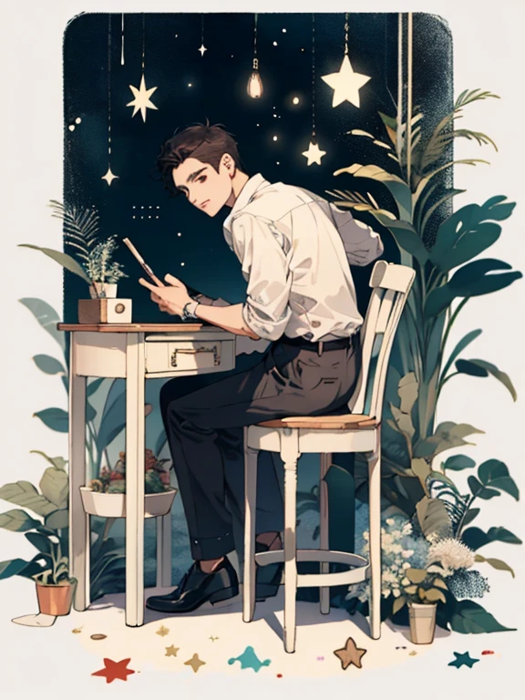 (((masterpiece))),best quality, whitetown, school, teacher, 1man