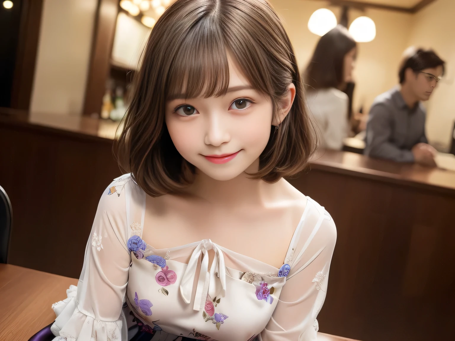 ((sfw: 1.4)), (( detailed face, cute face, detailed face, professional photography)), (((arms down) , (hands down) , master piece , best quality , highly detailed , standing , blouse, skirt , bangs ,( smile : 1.2), room , indoor)), (( Shiny platinum blonde silk hair, beautiful shiny bangs, big clear sky blue eyes, very beautiful bright eye highlights, 1 Girl)), Ultra High Resolution, (Realistic: 1.4), RAW Photo, Best Quality, (Photorealistic Stick), Focus, Soft Light, ((15 years old)), (( (young face))), (surface), (depth of field), masterpiece, (realistic), woman, bangs, ((1 girl))