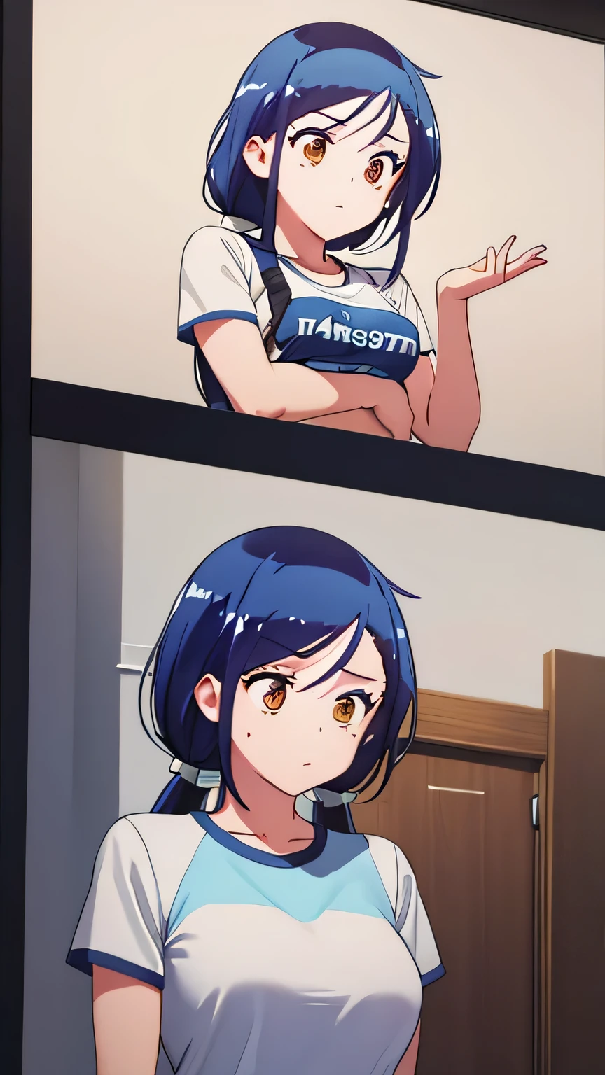 ((masterpiece)), ((best quality)), ((4K)), girl, lift shirts, pinch shirts