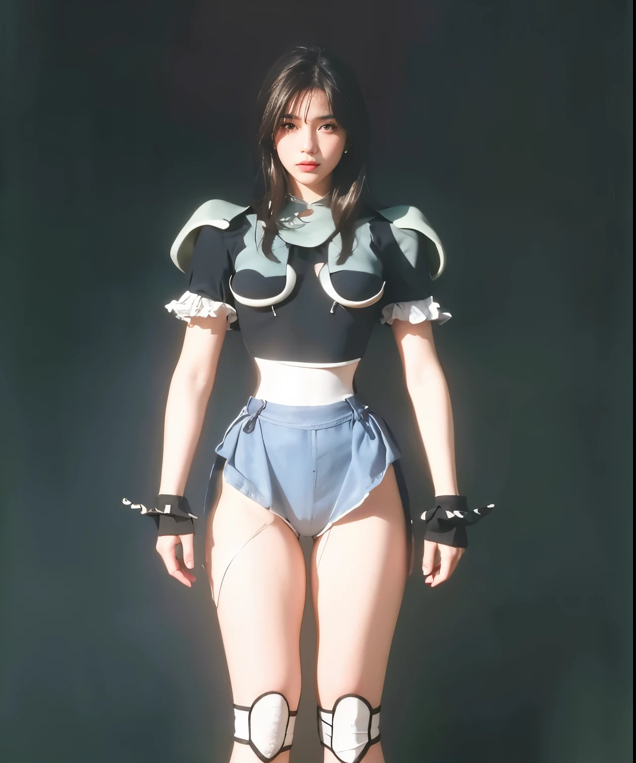 highest quality, masterpiece, Ultra-high resolution, (Realistic:1.4), RAW Photos, One Girl, Off the shoulder, In the Dark, Deep Shadow, moderate, Cold Light Bust Top