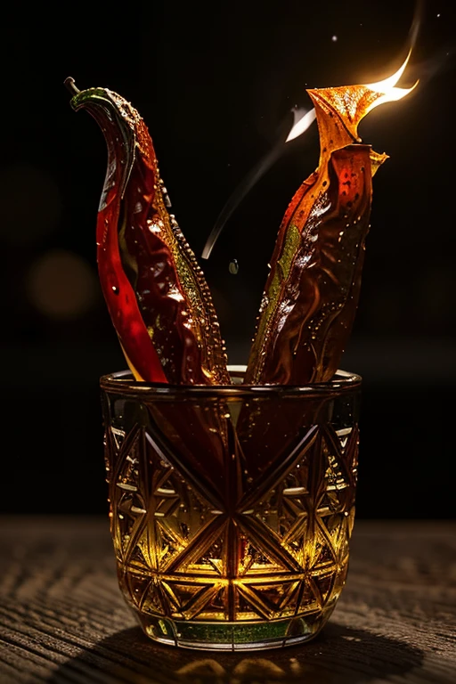 Top 5 Products, Meticulously Captured in a Stunning, High-Quality, Photorealistic Cinematic Portrait:
1. Scorching-hot Peppers, (intricate details, highly detailed, perfect form), glistening with a fiery, vibrant red hue, their veins prominently visible, radiating an aura of unmatched vitality and heat. (exotic, majestic, epitome of spiciness)
2. Exquisite Green Tea, (shallow depth of field, bokeh background), steaming hot with a verdant, enchanting aroma, imbued with the essence of tranqu