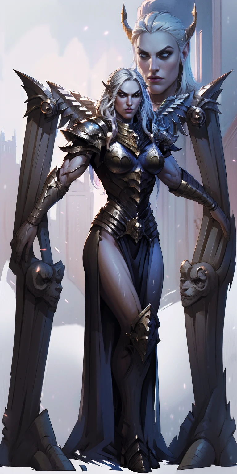 full body standing symmetrical beautiful woman, hyper realistic, 1girl, Asgard, Valkyrie, Lady Knight, correct anatomy, epic fantasy digital art, tmasterpiece, 8k, high definition resolution, detailed drawing, superior quality, epic composition, muscular body, muscular turned arms behind body,