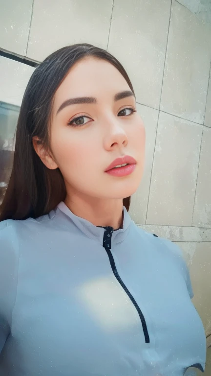 ((Realistic lighting, Best quality, 8K, Masterpiece: 1.3)), Clear focus: 1.2, 1girl, Perfect Figure: 1.4, Slim Abs: 1.1, ((Dark brown hair)), (White crop top: 1.4), (Outdoor, Night: 1.1), City streets, Super fine face, Fine eyes, Double eyelids,
