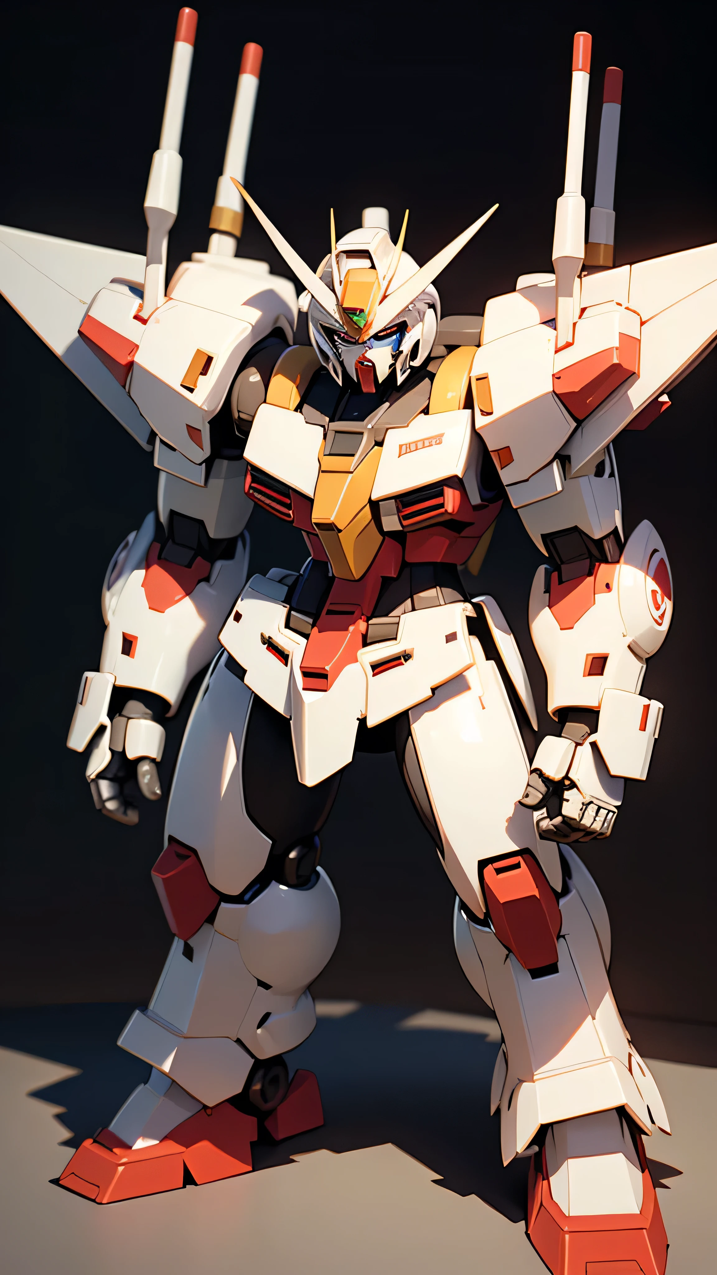 Anime Gundam figure with intricate details and high definition images, showcasing the full body of the towering robot figure with 3D accurate content. Each panel and joint is meticulously crafted, depicting the iconic design with exceptional precision and quality. The figure stands tall and imposing, ready to protect the universe in the best possible way.
Adult's bedroom, clean and well-organized, with a large window showcasing outside scenery. The walls are adorned with Gundam memorabilia, and a LED light display adds an extra touch of realism. In the center of the room, a life-size Gundam figure is positioned, show
