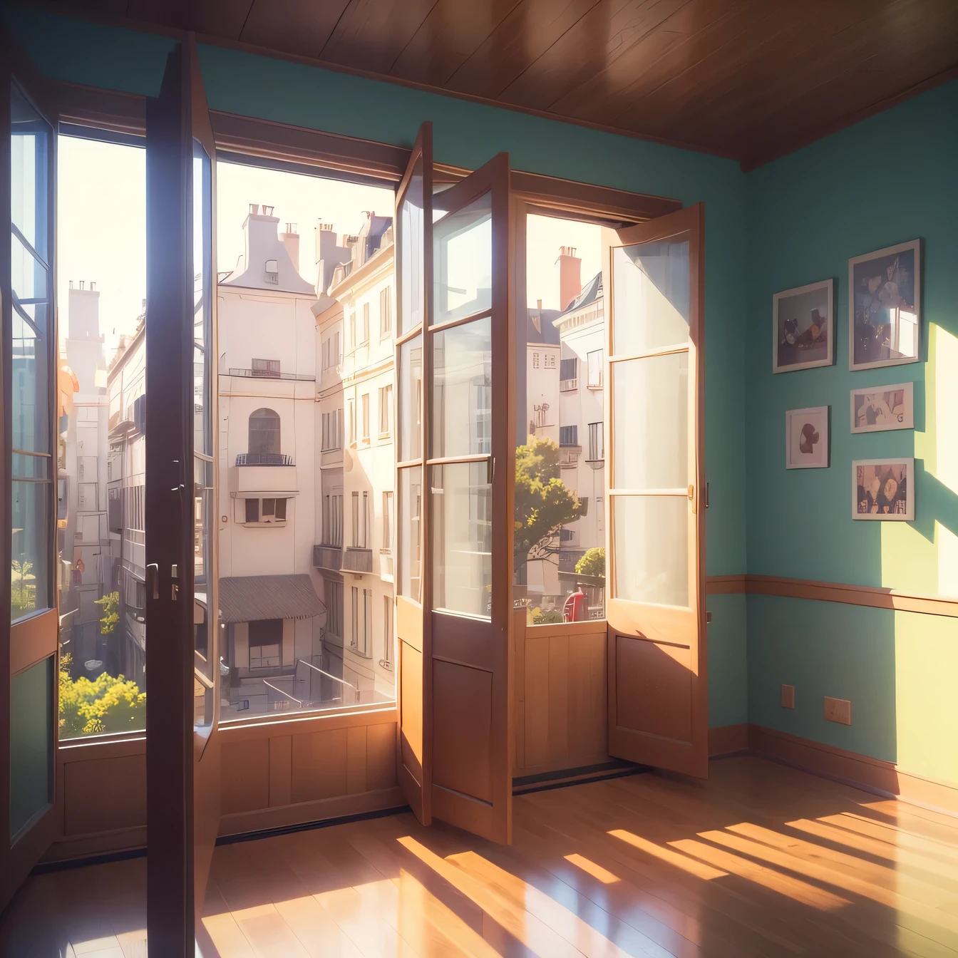 On a lazy afternoon, you can see the window where you can hear the sound of children running around, creating a bright feeling. The picture above surpasses the aesthetics of the deco animation., animated wallpaper art, Change it to animation style