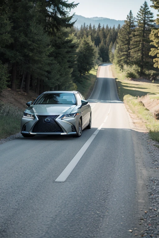 Lexus ES,landscape,On gravel road