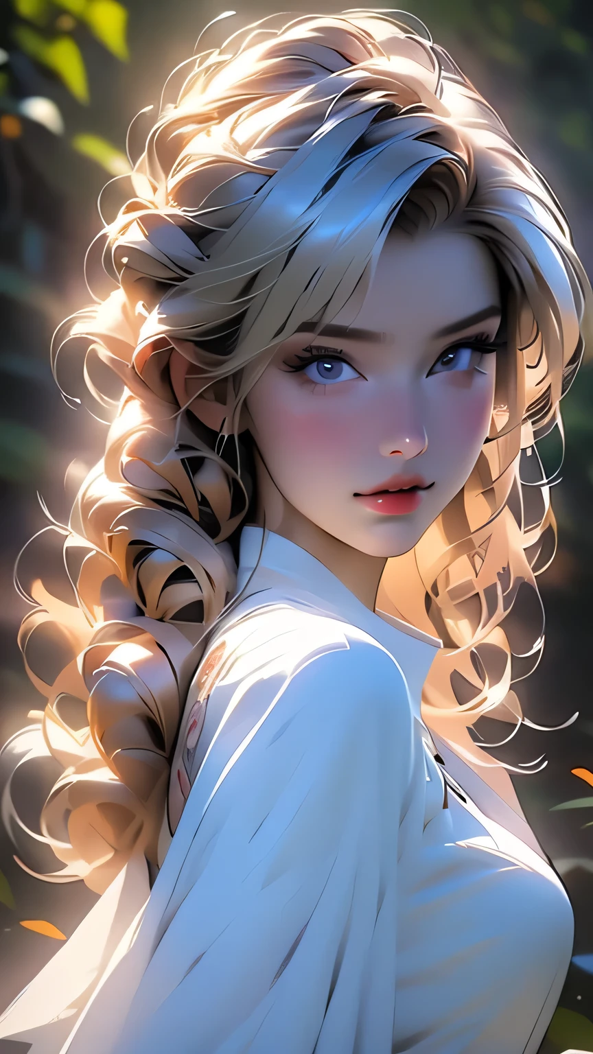 最high quality, (Realistic:1.2), One girl, alone, Detailed face, Face Focus, Are standing, Black Hair,(hair ornaments:1.35),office lady, Sleeves edged with ribbon, Removable sleeves, Ribbon trim, Wide sleeves, (View Viewer:1.5) Long Hair, Iris, bangs, lips, Detailed face、Detailed eyes、Detailed long eyelashes、Detailed lips、 (Face close-up)、masterpiece, 最high quality, high quality, High resolution, (In a dimly lit cave),
