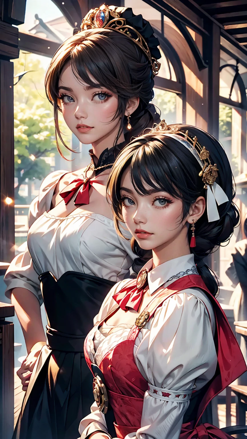 Two Girls,roromiya,ririchiyo,,Ascot, masterpiece, highest quality