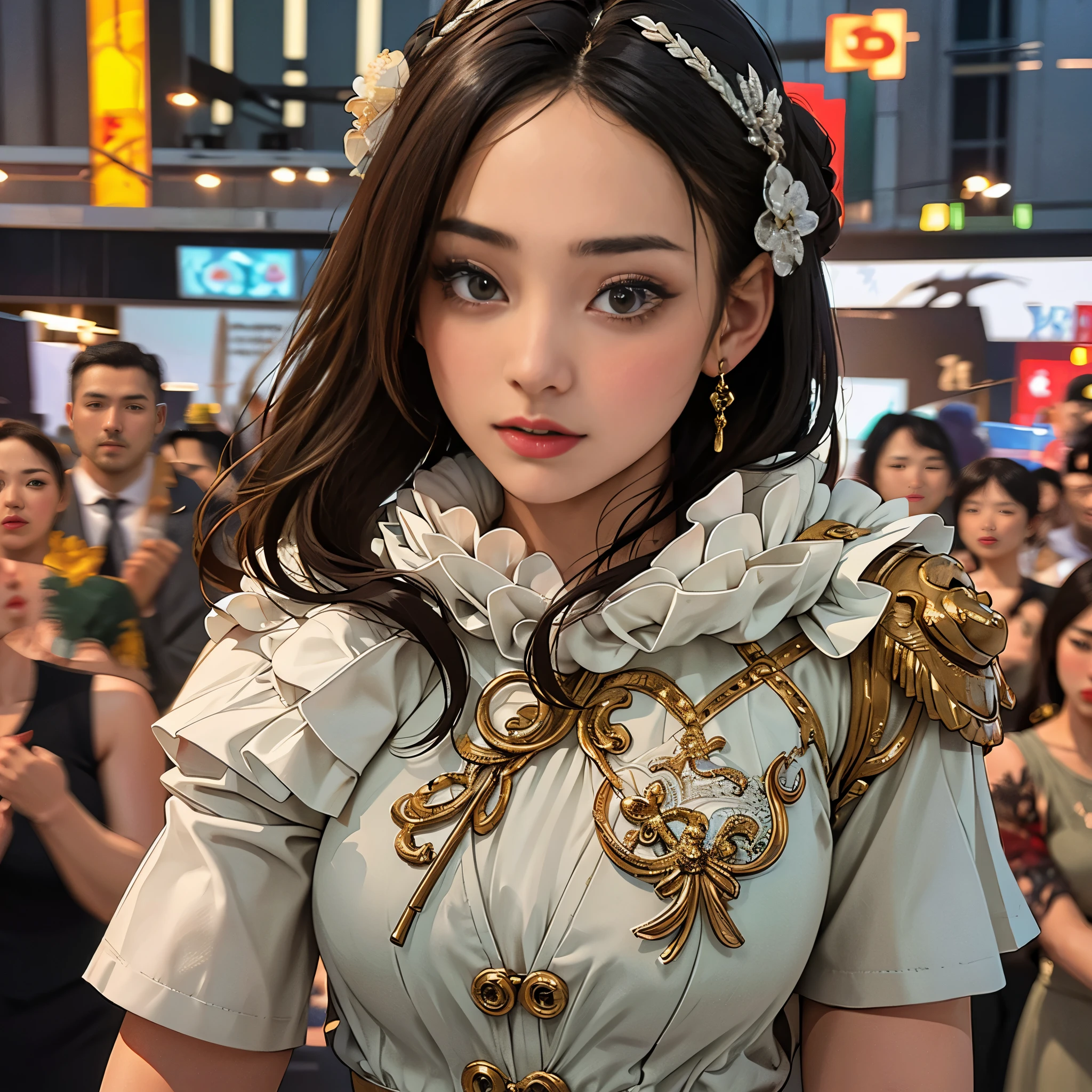 (Highly detailed body、Highly detailed face、highest quality:1.2)、woman、Looking at the audience、Medium Shot、