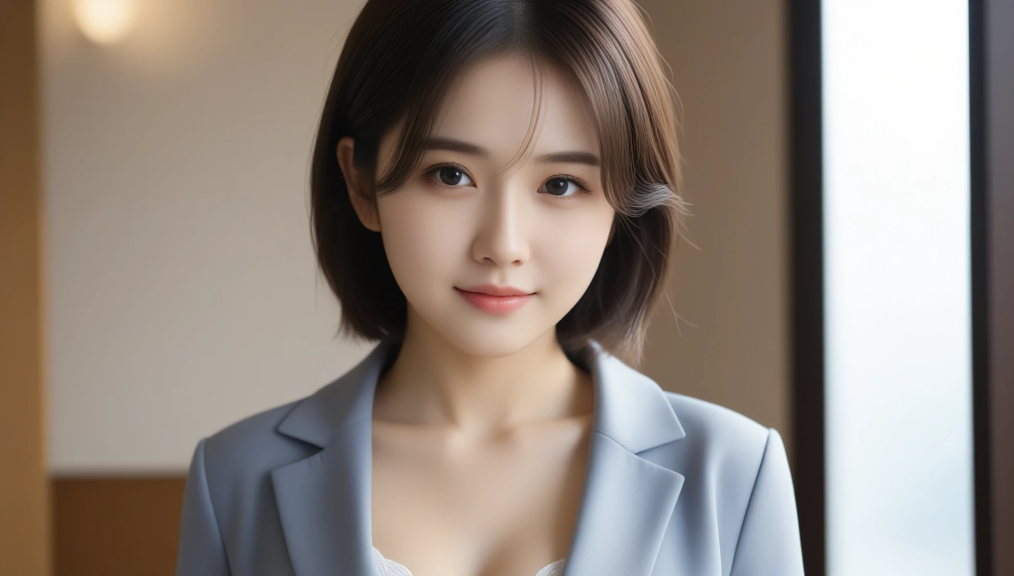 8k, 超High resolution, 最high quality, masterpiece, Surreal, photograph, 1 girl, (16 years old:1.3), cute女の子, cute顔, 細部までBeautiful Eyes, 細かくdetailedに,masterpiece,, One Girl:1.2, 日本の女性announcer, 最high quality, masterpiece, 1 girl, Beautiful Face, (Realistic Photos:1.3), Rim Light, (Skin with attention to detail:1.2), 8k 超High resolution, Digital SLR, high quality, High resolution, 4K, 8k, Bokeh, Disorganized, The optimal ratio is four fingers to one thumb, (Genuine:1.3), cute 1 girl, wearing black formal blazer, Mid-breasted, Short skirt,8k, RAWphotograph,(最high quality, masterpiece, Intricate details: 1.4), (Genuineistic, Realistic: 1.3), バスルームにaloneいる美しい女性. ((A cute girl like a Japanese idol)). 15 years old. (whole bodyにシャワーの水をかける). ((whole bodyが濡れて滴り落ちる: 1.5)). Put your hands behind your back. (BDSM, slave), (A rope is tied from the top of her camisole to the top and bottom of her chest.:1.5). (The rope presses against the chest: 1.8). (A thin, see-through camisole: 1.5). 彼女は薄い色のWetキャミソールとWetパンティーだけを着ている. (The camisole is wet and see-through: 1.5). (No bra makes the shape of your nipples more visible: 1.8). ((Empty and sensual look: 1.8)). (Half-open eyes: 1.5), (Tears drip from her half-open mouth: 1.5). BDSM, slave, (Wet Hair: 1.5), (Wet肌: 1.8), (Beautiful nipple shape: 1.8),(最high quality, 8k, 32k, masterpiece, 超High resolution: 1.2), 1 girl, Beautiful Japanese Woman, thinウエスト, gray suit, Open jacket, office lady, suit, pants, From behind, office, machine, (Stick your butt out: 1.2), Beautiful Face, short hair, (8k, 最high quality, masterpieces: 1.2), (Genuineistic, Realistic: 1.37), 非常にdetailed, 1 girl, cute, alone, 美しくdetailedな空, Detailed cafe, night, Sitting, date, (blush), (smile: 1.15), (Mouth closed) small, Fine Beautiful Eyes, (Collared shirt: 1.1), night, Wet, office服, rain, White lace, (short hair: 1.2), Nova Frog Style, topless, whole body, 20-year-old woman, Brown Hair, Brown eyes, small Head, (cup)), Stylish girl, Beautiful Eyes, Genuine Face, Genuine Skin, Genuine Face, Genuine Skin, Fine grain, yoga, (Fashionable hairstyles: 1.3) Dynamic pose, View, Detailed expression of face and chest, announcer, See-through shirt. The tip protrudes. Protruding areola. The shape of the genitals is clearly visible. Gal. Lots of eyelashes. Pure Black Eyeshadow. Black lips. Sexy black stiletto heels. pubic hair. Hair growth on the lower abdomen. thin. The crotch is open. My breasts are so big they're spilling out of my bra. pubic hairが非常に多い. pubic hair protruding very much, Delicate body type, cup, Camel Toe,Bold Pose,Looking at the audience、beauty,Long neck、Laugh a little、Please close your mouth and laugh、(((Ideal body type))),Acupの小さな胸 :2,、Portraiture:2、Perfect Anatomy、鮮明なdetailed、detailed、Surreal、Light and shadow,Strong light,Fashion magazine cover,Thin lips