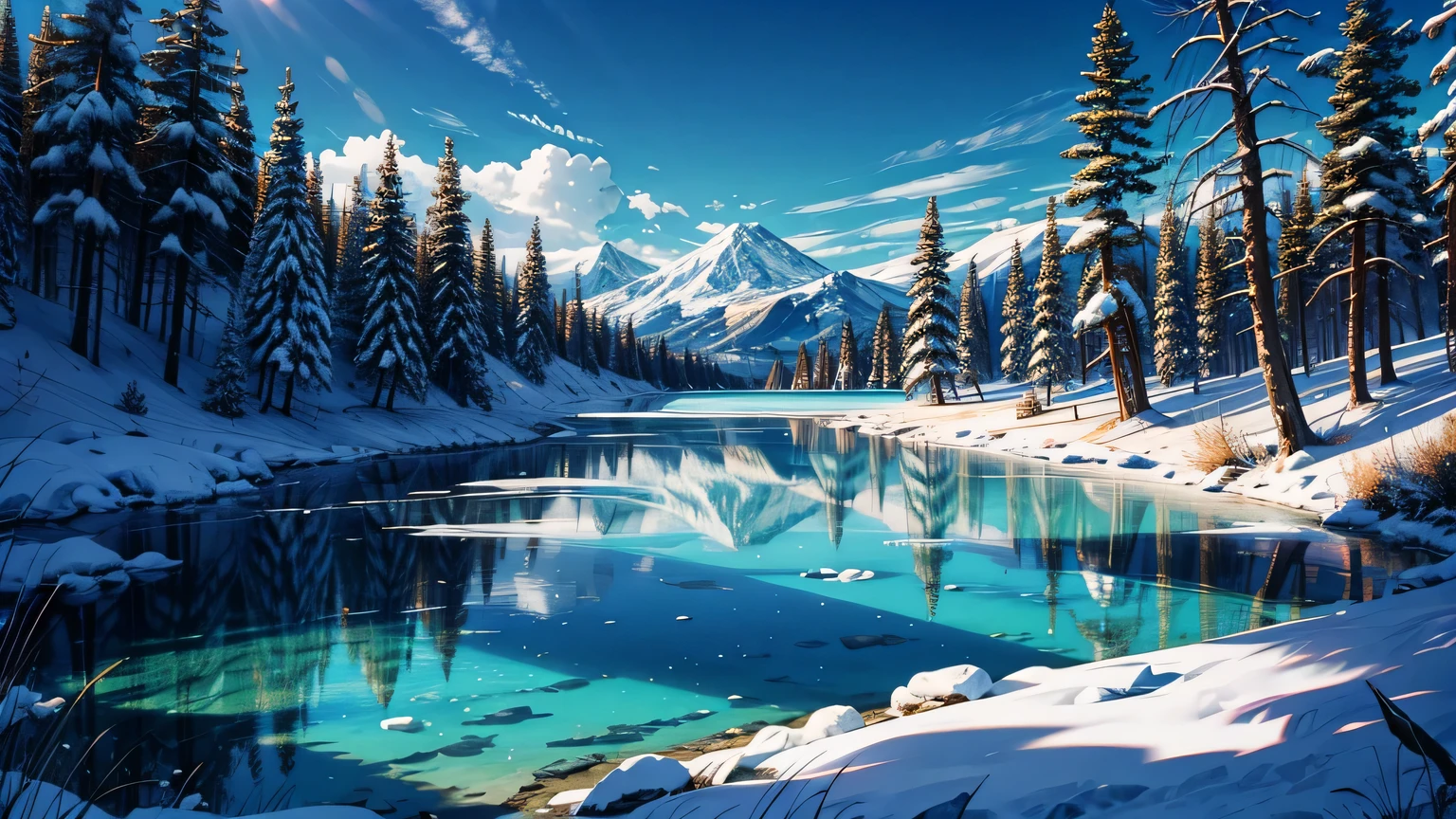 Ice Lake,sunny