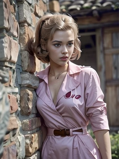 Beautiful woman in the 50s of the 20th century. Jahrhunderts,sexyhaltung