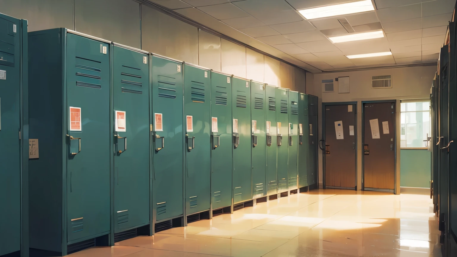 background, school (school locker room)