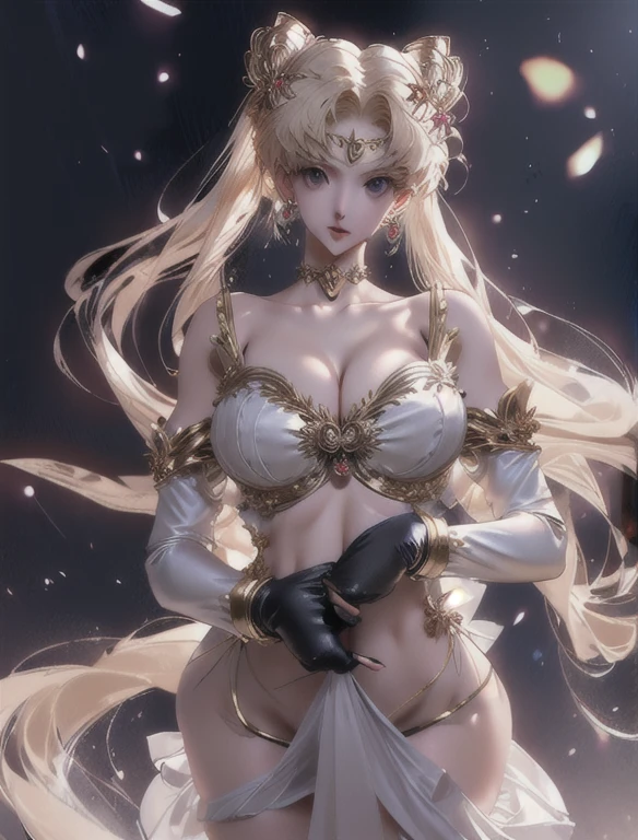 (((Distance from large breasts、Breast sagging、Low-cut,Cleavage ,Wide hips,)))((Long legs)),Hourglass figure))