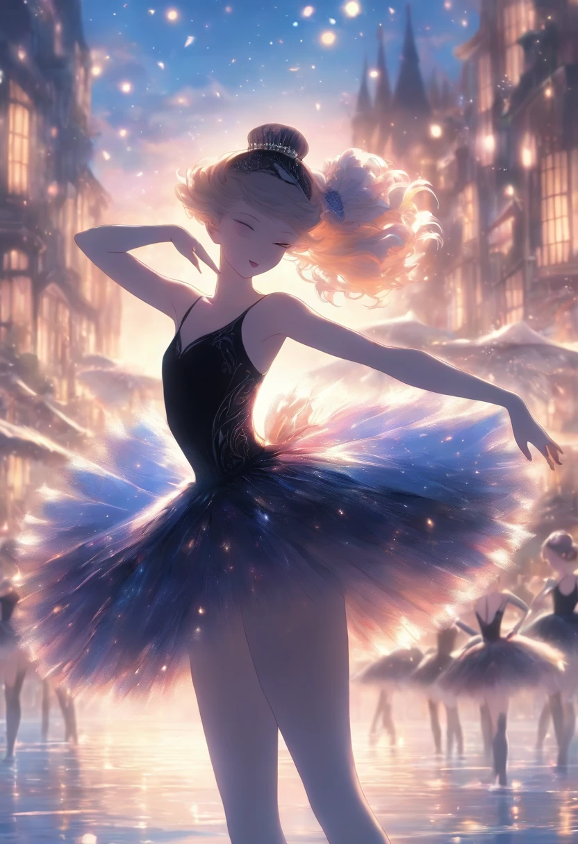 Wear a black tutu, dance by lake《Swan Lake》