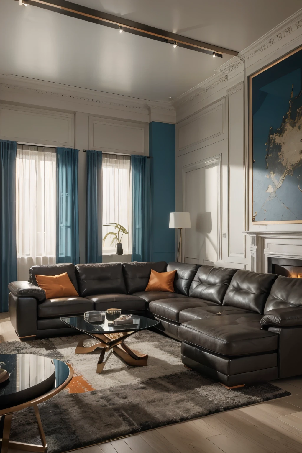 masterpiece, (photorealistic:1.2), best quality, ultra high res, interior living room ,modern furniture mix with black , brown , grey , red , blue , orange m green color furniture ,in the style of realistic hyper-detailed rendering, 32k uhd, low-angle, composite construction, piles/stacks, innovative page design, daylight,render( Vray:1.1)