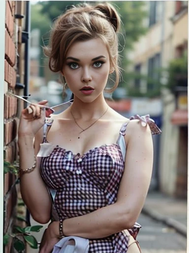Beautiful woman in the 50s of the 20th century. Jahrhunderts，sexyhaltung