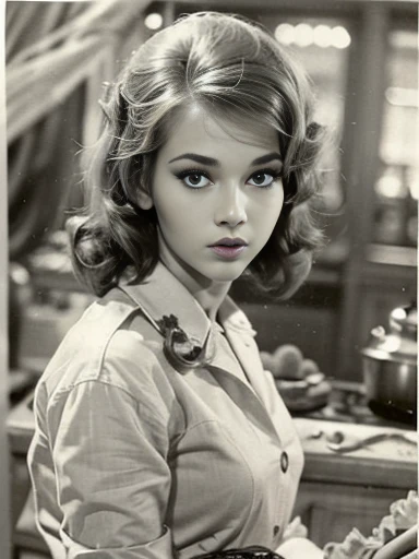 Beautiful woman in the 50s of the 20th century. Jahrhunderts，sexyhaltung