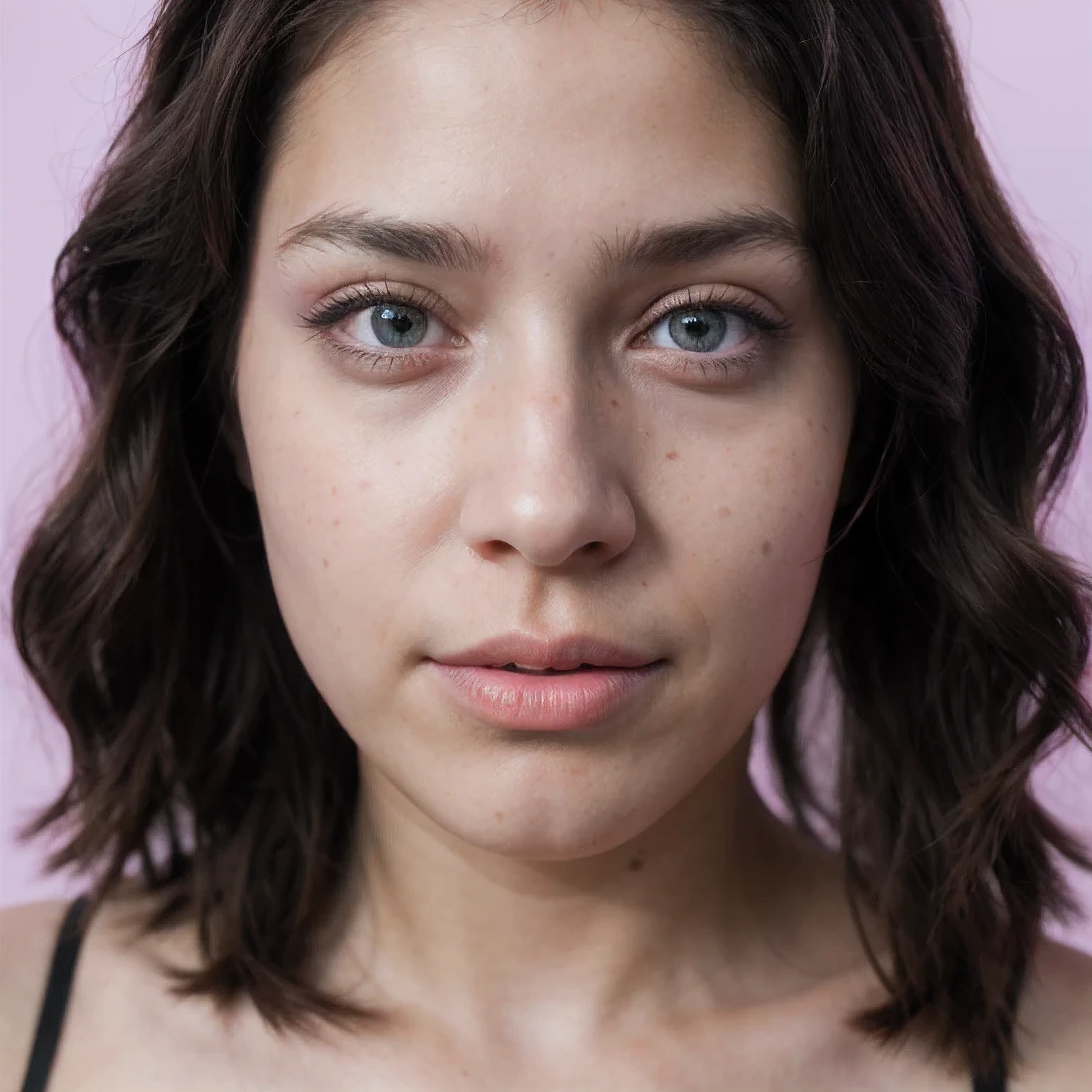photo of a college student, in Purple Pink, futuristic space suit, (freckles:0.8) cute face, sci-fi, dystopian, detailed eyes, Heterochromia eyes((watercolor))