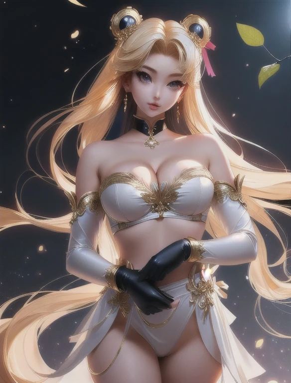 (((Distance from large breasts、Breast sagging、Low-cut,Cleavage ,Wide hips,)))((Long legs)),Hourglass figure))