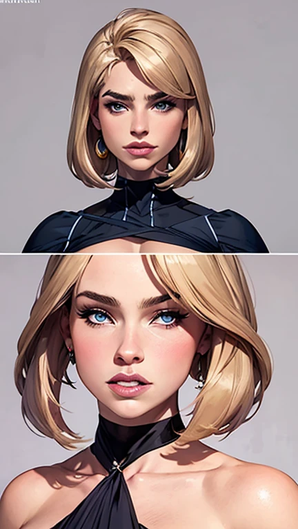 Estilo J.. Scott Campbe linda feiticeira, cabelo loiro, Magia, cabelo curto loiro, estilo fantasia, vestido loiro, sorriso loiro, detalhado blue eyes, detalhado brown eyes, revelando o manto assassino, Magia robe, D&D, The cloak is made of origami, Weilding, polvilhar de vezes, detalhes intrincados, realista, Estilo J.. Scott Campbe, Focado, detalhado, o FotoReal, Hiperrealismo, 4kn de personagens altamente detalhado, arte digital detalhada fofa, City fan art, design de personagem retrato, beautiful digital illustration, retrato de alta qualidade, arte em quadrinhos, retrato do design do personagem, Busty without clothes and medium breasts female character two girlfriends Beautiful character pose in dynamic pose two women together Yvonne Strahovski on the left and together with J.ennifer Connelly on the right with a symmetrical body with a corset and beautiful breasts, corpo bem definido, delicado e sensual, estilo de desenho animado, digital illustration with each other artgerm style Angelica - Fate/Kaleid Liner Prisma Illya cartoon style digital illustration colorful background diverse attractive woman sesy beautiful female symmetrical breasts beautiful breasts in cartoon style digital illustration art, melhor qualidade,Cartoon estilo digital illustration estilo J.ill Valentin resident Evil (papel de parede extremamente detalhado da unidade CG 8k), (melhor qualidade), (best illustration), (melhor sombra), absurdos, realistic lighting, (Abismo), lindo brilho detalhado, arte de , um close de uma mulher com uma blusa preta e um colar, maquiagem suave, portrait of Barbara Palvin, rosto extremamente lindo, rosto perfeito ), rosto bonito e atraente, ana de armas portrait, Retrato de Sophie Mudd, linda garota modelo, rosto lindo, Barbara Palvin, rosto sexy com maquiagem completa, rosto lindo feminino, rosto muito lindo, maquiagem sutil