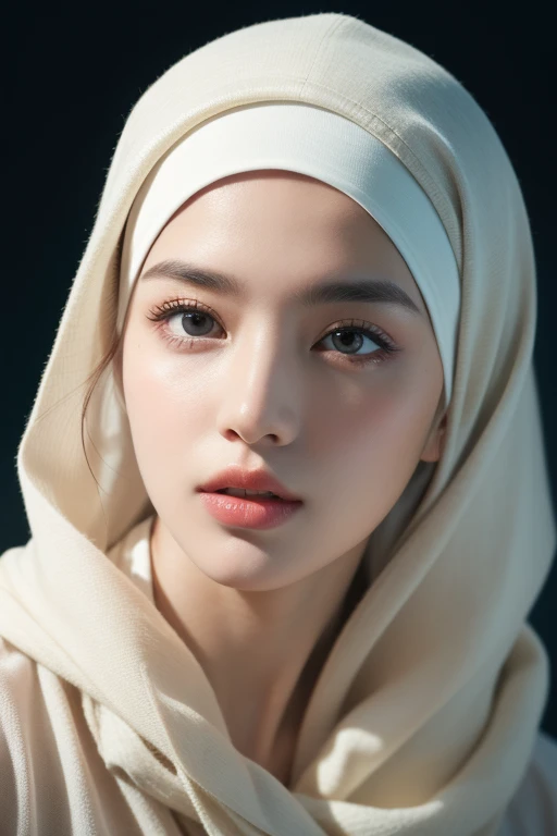 ​masterpiece, top-quality, 8K, absurderes, a beauty girl, kawaii, outdoor,half body, (fullnude:1.5), wearing pasmina hijab,hijab, ,nice body, No makeup, bukkake, Near and far law, depth of fields, A hyper-realistic, hight resolution, a picture, sharp focus, nffsw, face lights, dynamic lighting, Highest detail, Extreme details、ultra-detailliert、detaile、authentic skin、delicated facial features、Easy Negative