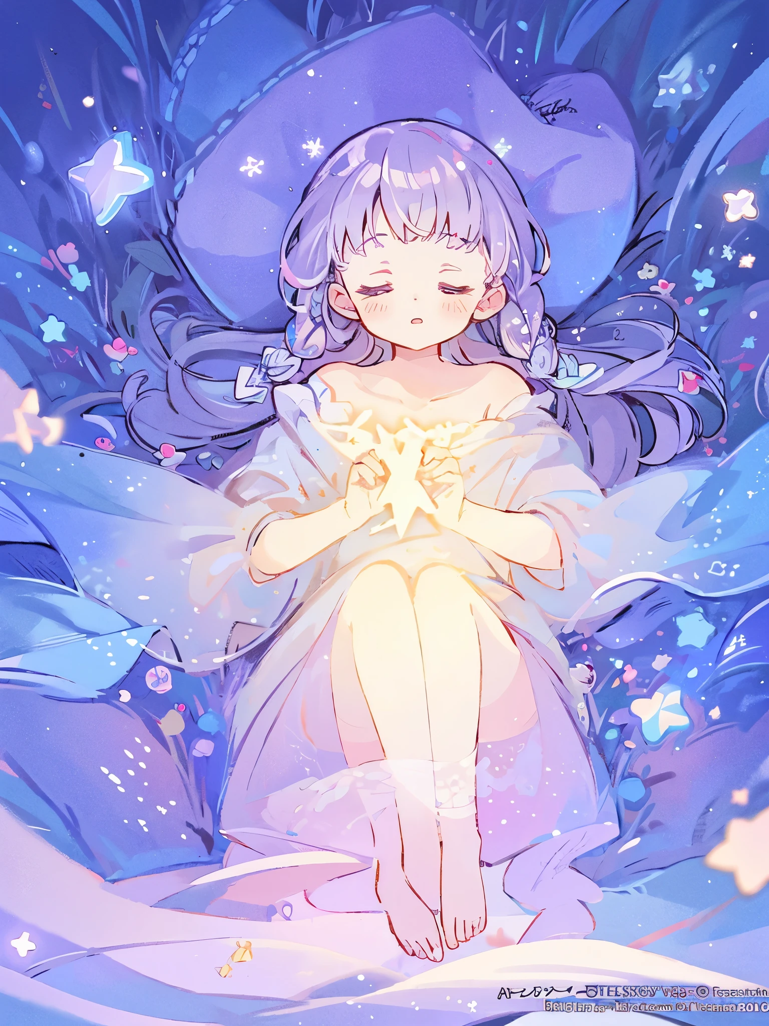 complex background, wishing star background, a woman wearing an ethereal mystical pink translucent dress that reflects the stars, perfume promo art, mystic, complex drawing, highly detailed, Covergirl brand, promo art, artistic rendition, ethereal, starry night, midjourney style